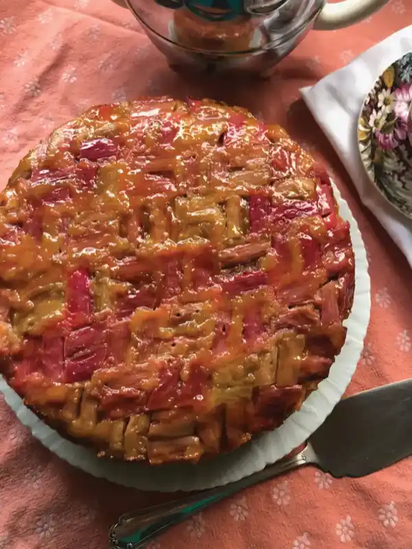 Sandra Reynolds | Rhubarb Upside-Down Cake